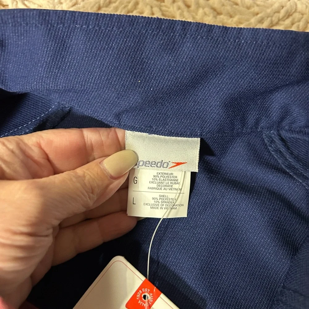 Speedo Boom Force Blue and White Athletic Warm Up Jacket 🆕